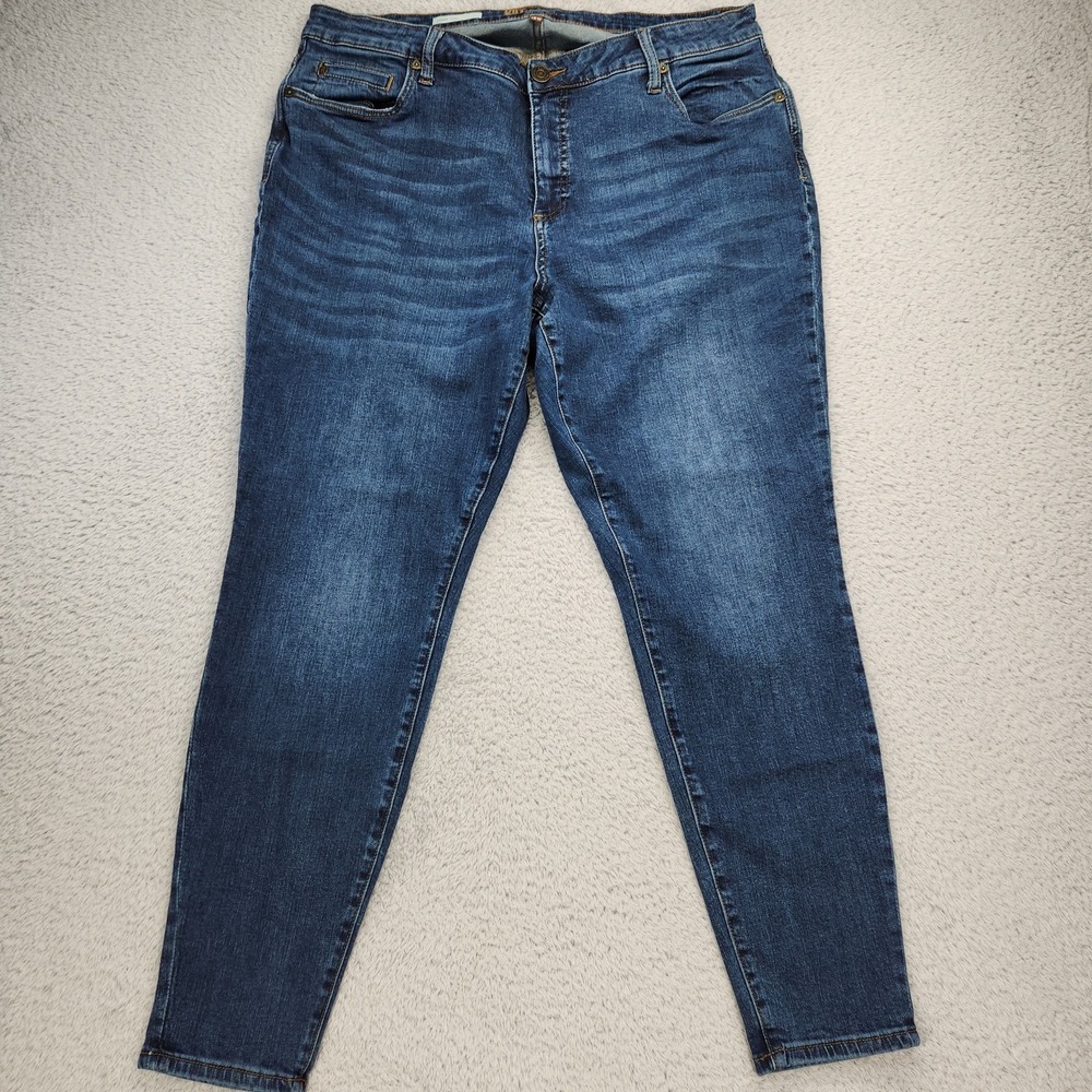 KUT From The Kloth Jeans Womens 18W Medium Wash High Rise Skinny Denim Sienna
